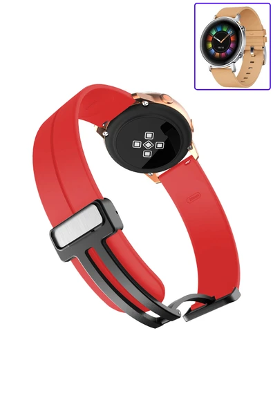 KRETON KRETON Huawei Watch Gt2 42mm Uyumlu Kordon Magnetic Klipsli Premium Kayış - Resim 4