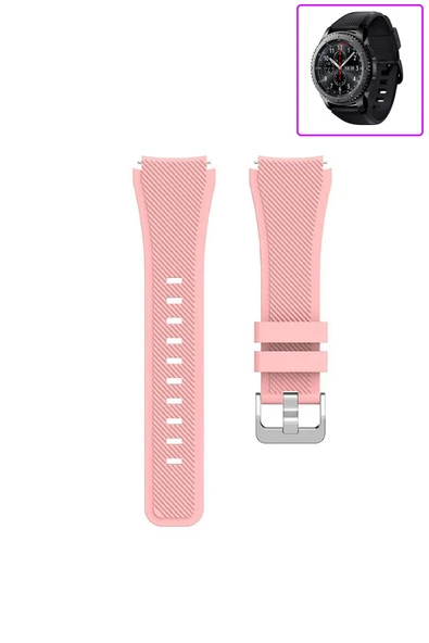 KRETON KRETON Samsung Gear S3 Frontier Akıllı Saat Uyumlu Tırtık Desenli Silikon Kordon Kayış - Resim 4