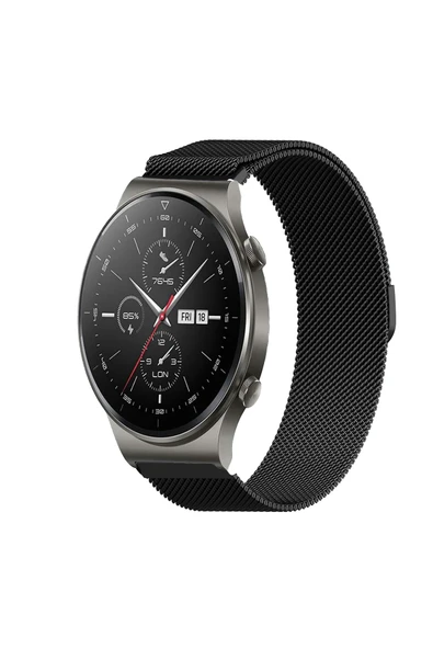 KRETON KRETON Huawei Watch Gt2 Pro Uyumlu Kordon Hasır Metal Örgü Tarz Mıknatıslı Milano Kayış - Resim 3