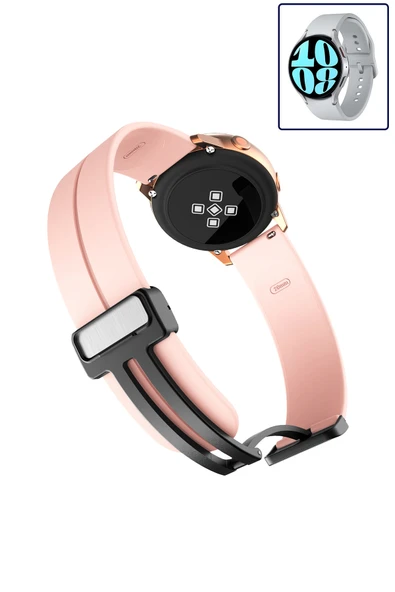 KRETON KRETON Samsung Galaxy Watch 6 40mm / 44mm Uyumlu Kordon Magnetic Klipsli Premium Kayış - Resim 3
