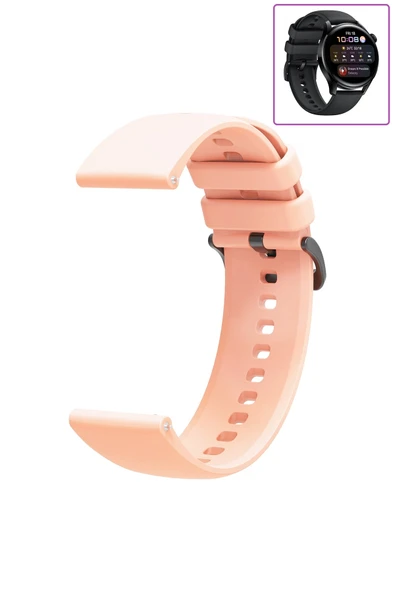 KRETON KRETON Huawei Watch 3 - 3 Pro Uyumlu Kordon Yumuşak Dokulu Soft Renk Tokalı Silikon Kayış - Resim 7