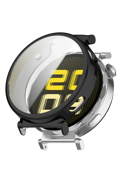 KRETON KRETON Huawei Watch Gt5 41mm ile Uyumlu Kasa Ve Ekran Koruyucu 360 Tam Koruma Silikon Kılıf - Resim 5