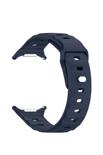 KRETON KRETON Samsung Galaxy Watch 7 Ultra 47mm ile Uyumlu Kordon Dalgalı Official Design Premium Silikon Kayış - Resim 6