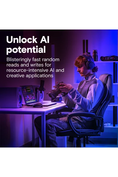 Crucial T710 2TB PCIe SSD Gen5 NVMe M.2 CT2000T710SSD8 - Resim 2