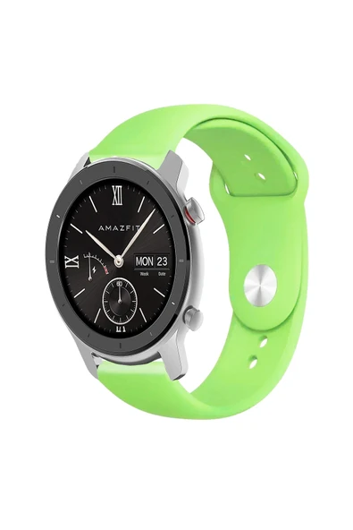 KRETON KRETON Amazfit GTR 42mm Uyumlu KOYU YEŞİL Kordon Yumuşak Dokulu Silikon Kayış - Resim 2