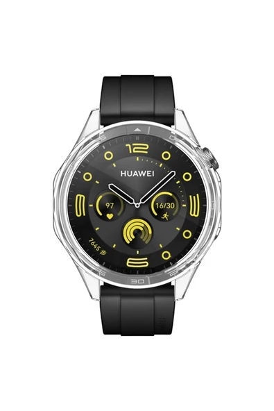 KRETON KRETON Huawei Watch GT4 46mm Uyumlu Kasa ve Ekran Koruyucu 360 Tam Koruma Silikon Kılıf - Resim 5