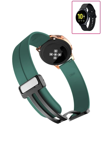KRETON KRETON Samsung Galaxy Watch Active 2 40mm/44mm Uyumlu Kordon Magnetic Klipsli Premium Kayış - Resim 10