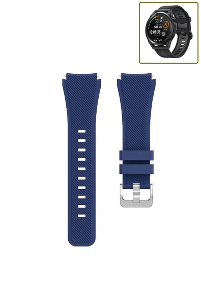 KRETON KRETON Huawei Watch Gt Runner Akıllı Saat Uyumlu Tırtık Desenli Silikon Kordon Kayış - Resim 5