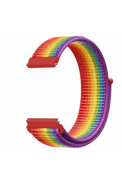 KRETON KRETON Xiaomi Heyplus Watch S8 Uyumlu Spor Kumaş Desenli Cırt Cırtlı Kordon Kayış - Resim 8