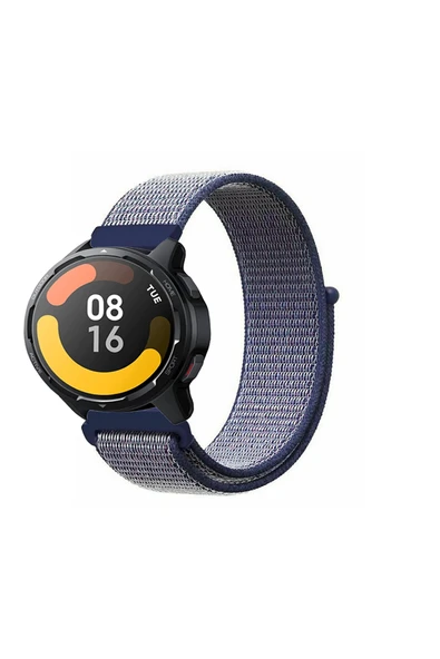 KRETON KRETON Xiaomi Watch Color /  Color 2 Uyumlu Spor Kumaş Desenli Cırt Cırtlı Kordon Kayış - Resim 6