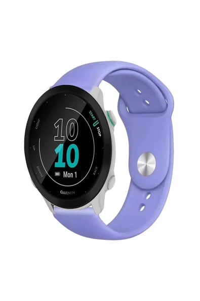 KRETON KRETON Garmin Forerunner 55 Ile Uyumlu Yumuşak Dokulu Silikon Kordon Kayış (20MM) - Resim 8