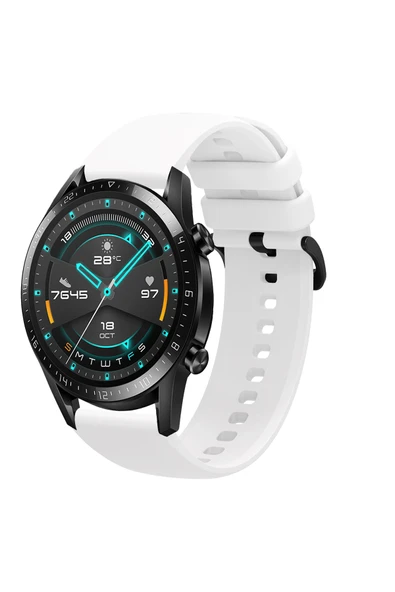 KRETON KRETON Huawei Watch Gt2 46mm Uyumlu Kordon Yumuşak Dokulu Soft Renk Tokalı Silikon Kayış - Resim 4