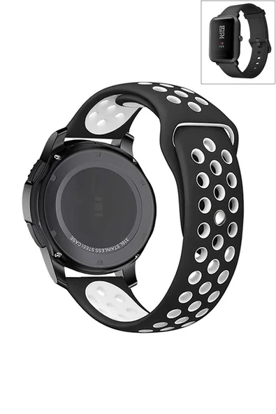 KRETON KRETON Amazfit BİP-BİPU-BİPS-BİP LİTE-BİPUPRO-BİP3 Uyumlu Kordon Yumuşak Dokulu Delikli Silikon Kayış - Resim 4