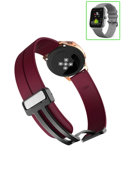 KRETON KRETON Amazfit GTS-GTS2-GTS2E-GTS3-GTS4-GTS4 Mini Uyumlu Kordon Magnetic Klipsli Premium Kayış - Resim 7