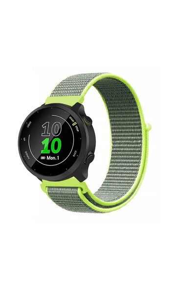 KRETON KRETON Garmin Forerunner 158 Uyumlu Spor Kumaş Desenli Cırt Cırtlı Kordon Kayış - Resim 6