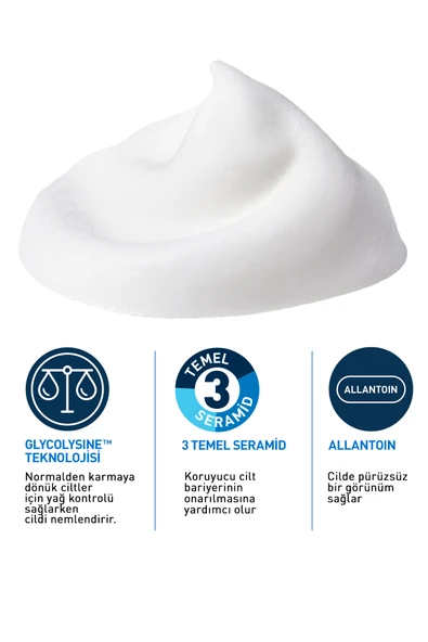 Cerave Karma ve Hassas Ciltler için Balancing Air Foam Yüz Temizleyici Köpük 148 ml - Resim 4