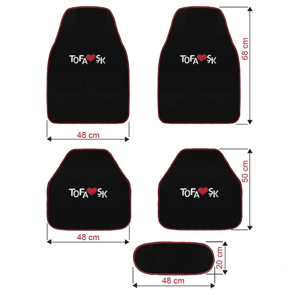 Tofaş Şahin Doğan Kartal Oto Paspas & Yüksek Torpido Halısı & Sehpa Örtüsü & Vites Konsol Koruması - Resim 6