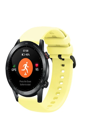 KRETON KRETON Honor Magic Watch 2 46mm Uyumlu Kordon Yumuşak Dokulu Soft Renk Tokalı Silikon Kayış - Resim 10