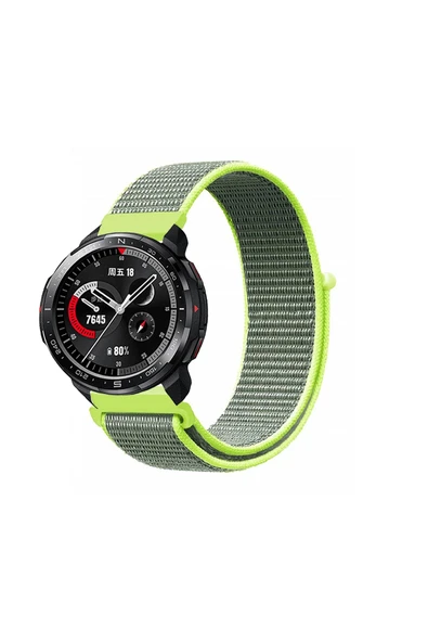 KRETON KRETON Honor Watch GS Pro Uyumlu Spor Kumaş Desenli Cırt Cırtlı Kordon Kayış - Resim 8