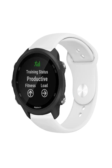 KRETON KRETON Garmin Forerunner 245 / 245 Music Ile Uyumlu Yumuşak Dokulu Silikon Kordon Kayış (20MM) - Resim 11