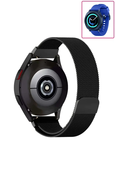 KRETON KRETON Samsung Gear Sport Uyumlu Kordon Hasır Metal Örgü Mıknatıslı Milano Kayış - Resim 2