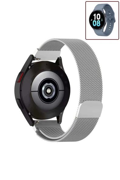 KRETON KRETON Samsung Galaxy Watch 5 40mm/44mm Uyumlu Kordon Hasır Metal Örgü Mıknatıslı Milano Kayış - Resim 4