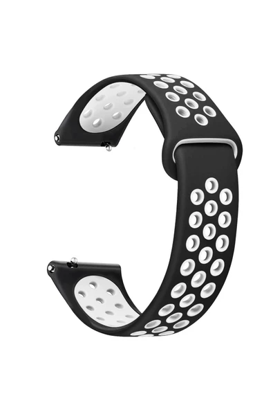 KRETON KRETON Huawei Watch 3 - 3 Pro Uyumlu Kordon Yumuşak Dokulu Delikli Desenli Silikon Kayış - Resim 6