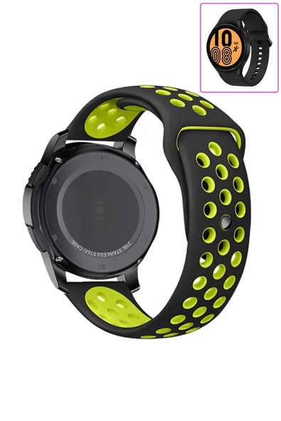 KRETON KRETON Samsung Galaxy Watch 4 40mm/44mm Uyumlu Kordon Yumuşak Dokulu Style Delikli Desenli Silikon Kayış - Resim 10