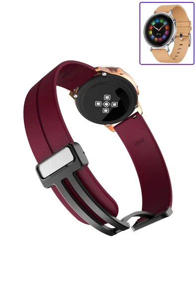 KRETON KRETON Huawei Watch Gt2 42mm Uyumlu Kordon Magnetic Klipsli Premium Kayış - Resim 8