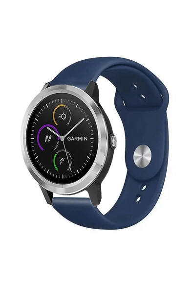 KRETON KRETON Garmin Vivo Active 3 Ile Uyumlu Yumuşak Dokulu Silikon Kordon Kayış (20MM) - Resim 2