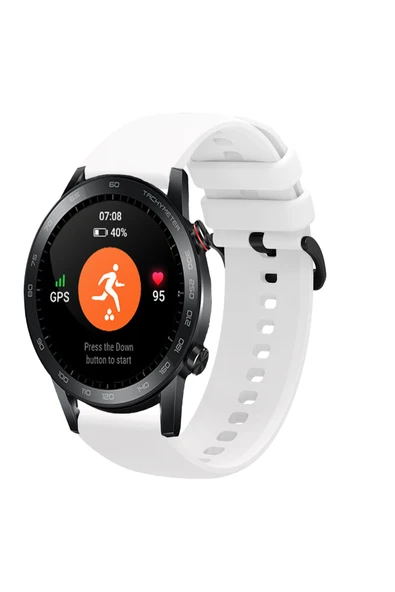 KRETON KRETON Honor Magic Watch 2 46mm Uyumlu Kordon Yumuşak Dokulu Soft Renk Tokalı Silikon Kayış - Resim 3