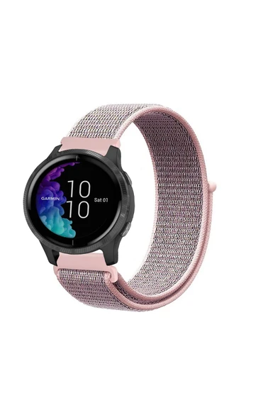 KRETON KRETON Garmin Venu Uyumlu Spor Kumaş Desenli Cırt Cırtlı Kordon Kayış - Resim 8