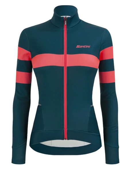 Santini Coral Bengal Kadın Termal Kışlık Bisiklet Forması 2W216175CORALBENG - Resim 10