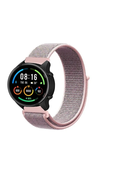 KRETON KRETON Xiaomi Watch Sport Uyumlu Spor Kumaş Desenli Cırt Cırtlı Kordon Kayış - Resim 8