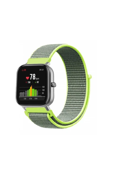 KRETON KRETON Amazfit GTS-GTS2-GTS2E-GTS3-GTS4-GTS4 Mini Uyumlu Spor Kumaş Desenli Cırt Cırtlı Kordon Kayış ürün görseli