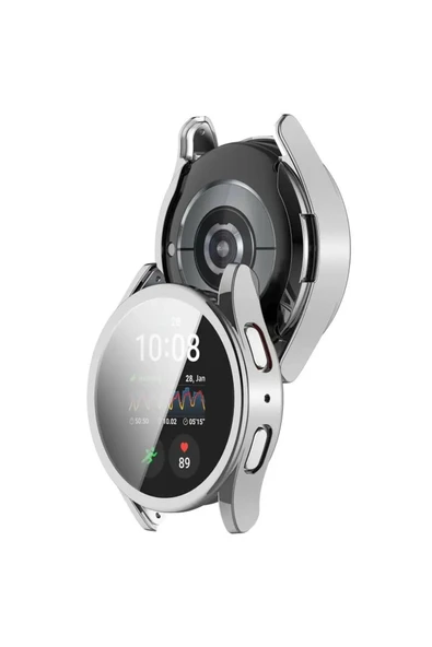 KRETON KRETON Samsung Galaxy Watch 7 40mm ile Uyumlu Kasa Ve Ekran Koruyucu 360 Tam Koruma Silikon Kılıf - Resim 9
