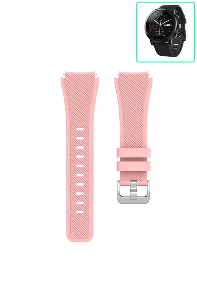 KRETON KRETON Amazfit Pace 2 Stratos Akıllı Saat Uyumlu Tırtık Desenli Silikon Kordon Kayış - Resim 12