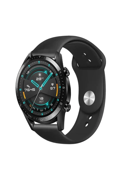 KRETON KRETON Huawei Watch Gt2 46mm Uyumlu AÇIK YEŞİL Kordon Yumuşak Dokulu Silikon Kayış - Resim 8