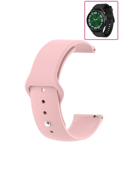 KRETON KRETON Samsung Galaxy Watch 6 Classic 43mm / 47mm Uyumlu Kordon Yumuşak Dokulu Silikon Kayış - Resim 6