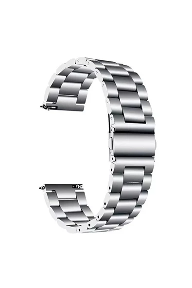 KRETON KRETON Honor Magic Watch 2 46mm Uyumlu GÜMÜŞ Kordon Klasik Baklava Model Paslanmaz Çelik Metal Kayış - Resim 2