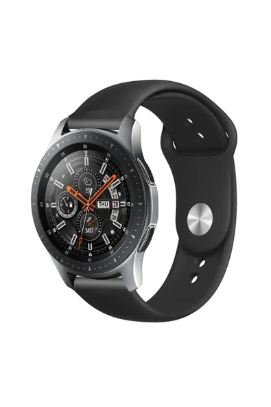 KRETON KRETON Samsung Galaxy Watch 46mm Uyumlu Koyu Yeşil Kordon Yumuşak Dokulu Silikon Kayış - Resim 9