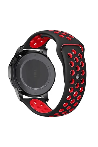 KRETON KRETON Lenovo Smart Watch S2 Uyumlu Kordon Yumuşak Dokulu Delikli Silikon Kayış - Resim 5