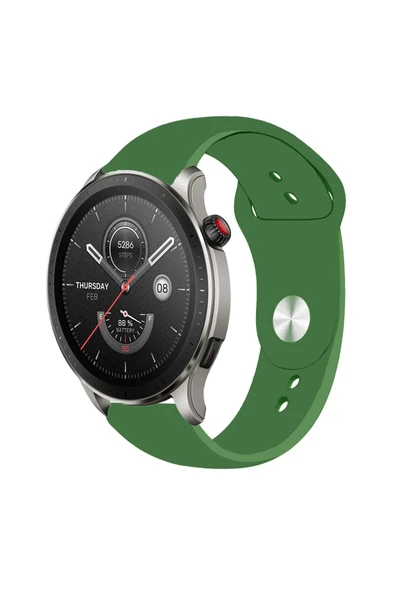 KRETON KRETON Amazfit Gtr4 Ile Uyumlu Yumuşak Dokulu Silikon Kordon Kayış - Resim 8