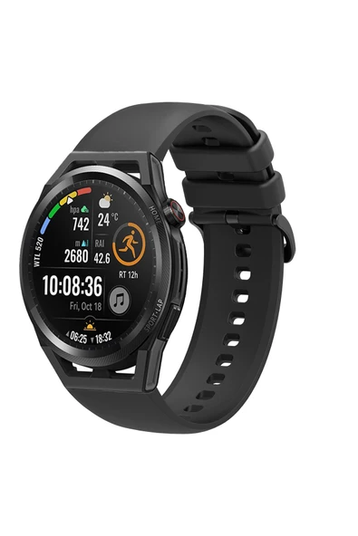 KRETON KRETON Huawei Watch Gt Runner Uyumlu Kordon Yumuşak Dokulu Soft Renk Tokalı Silikon Kayış - Resim 11