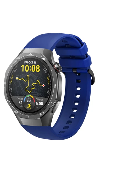 KRETON KRETON Huawei Watch GT5 PRO (46mm) Uyumlu Kordon Yumuşak Dokulu Soft Renk Tokalı Silikon Kayış - Resim 7