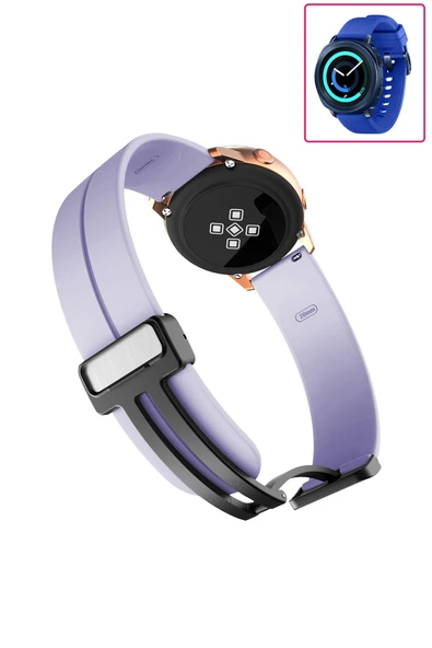 KRETON KRETON Samsung Gear Sport Uyumlu Kordon Magnetic Klipsli Premium Kayış - Resim 8