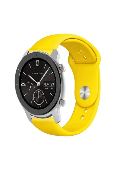 KRETON KRETON Amazfit GTR 42mm Uyumlu KOYU YEŞİL Kordon Yumuşak Dokulu Silikon Kayış - Resim 3