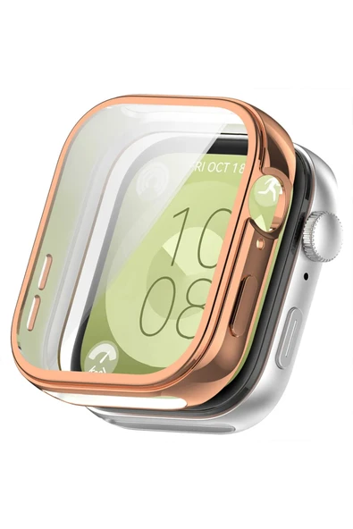 KRETON KRETON Huawei Watch Fit 3 ile Uyumlu Kasa ve Ekran Koruyucu 360 Tam Koruma Silikon Kılıf ürün görseli