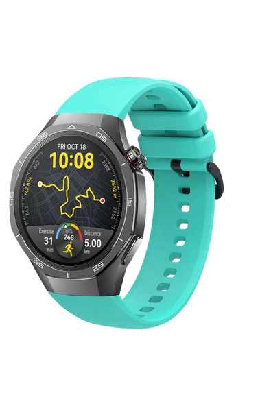 KRETON KRETON Huawei Watch GT5 PRO (46mm) Uyumlu Kordon Yumuşak Dokulu Soft Renk Tokalı Silikon Kayış - Resim 2