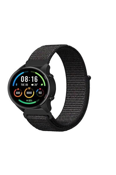 KRETON KRETON Xiaomi Watch Sport Uyumlu Spor Kumaş Desenli Cırt Cırtlı Kordon Kayış - Resim 4